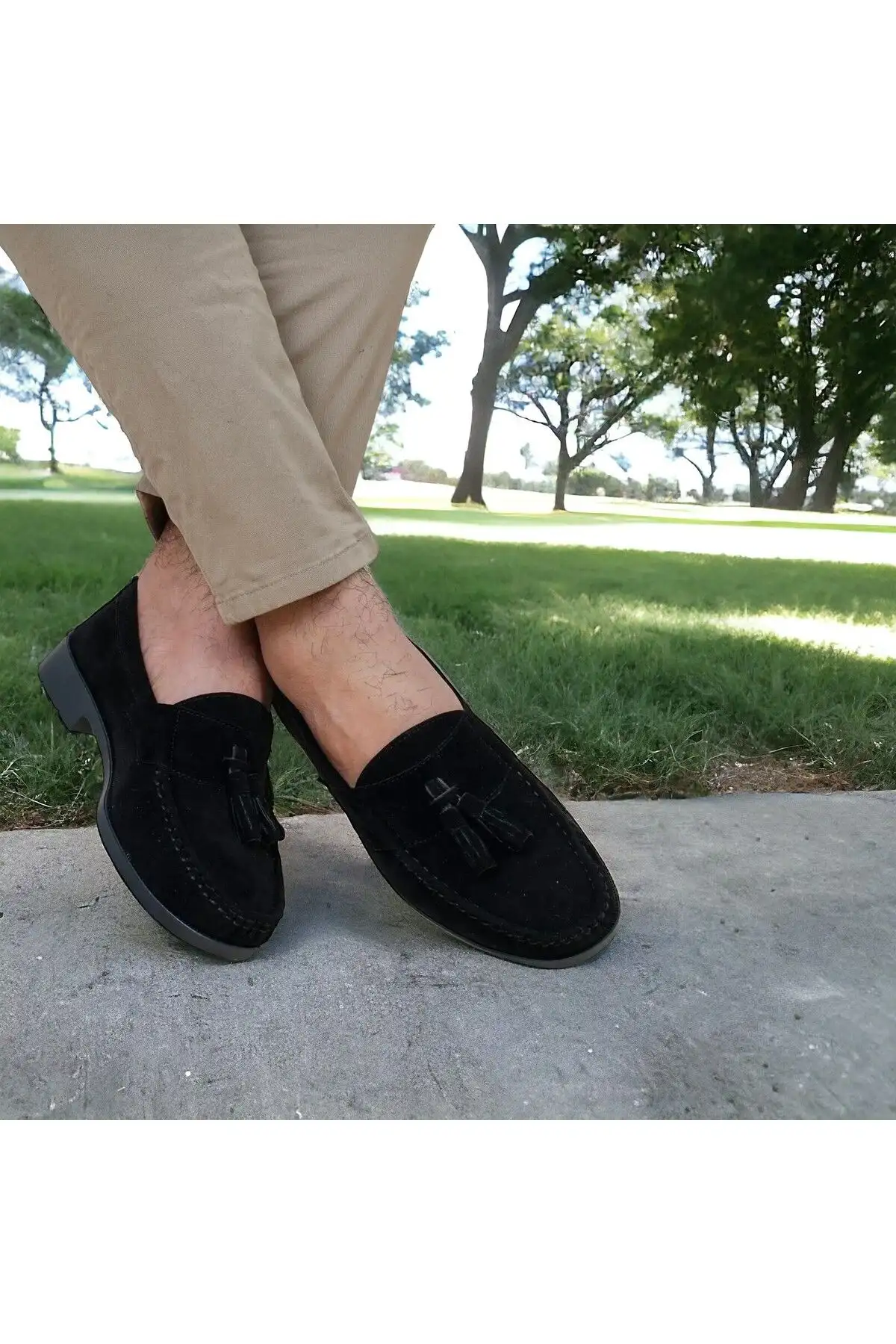 کفش مردانه کلاسیک جیر نوبوک مشکی - 683