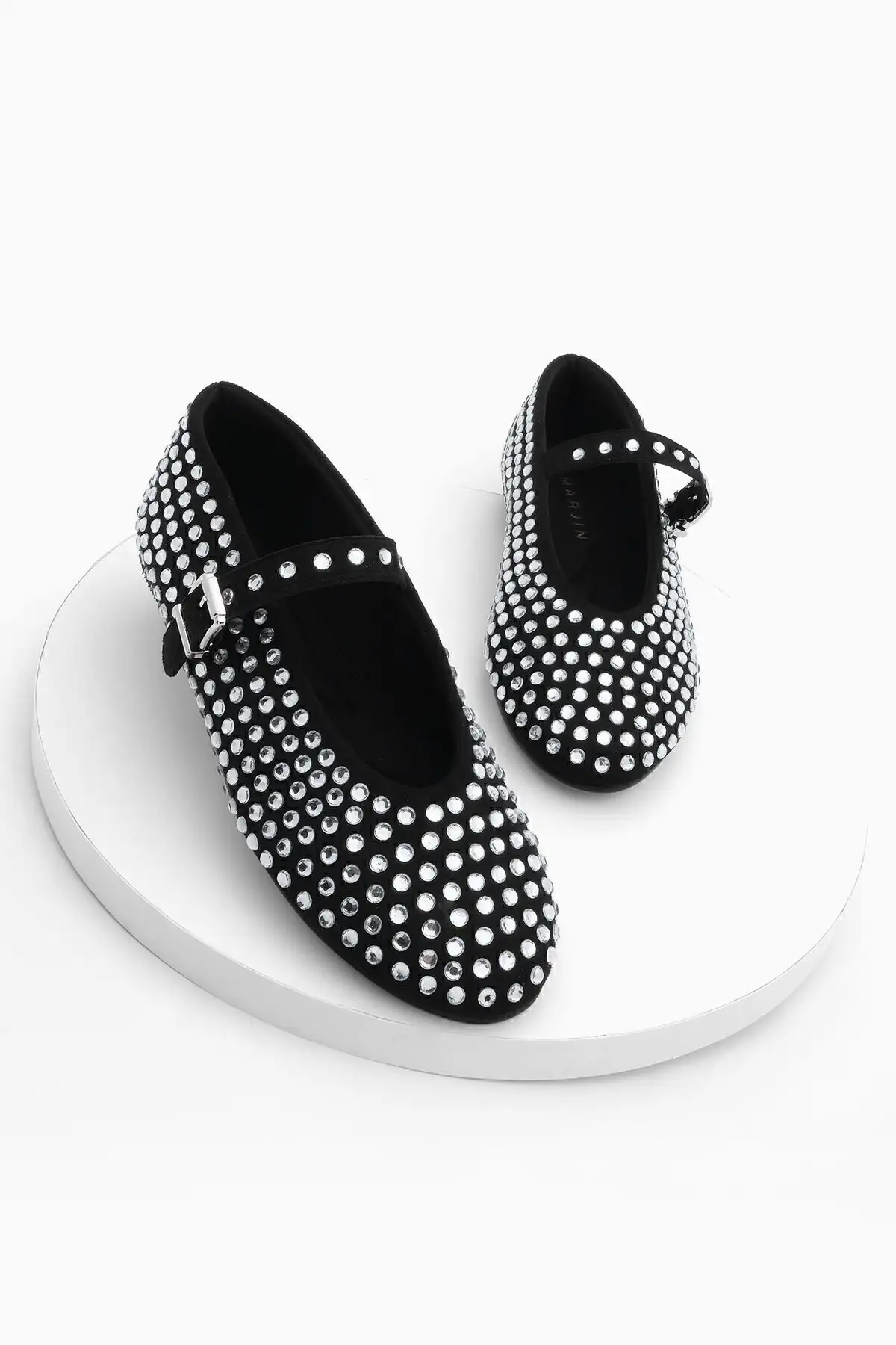 کلاه ایمنی زنانه سنگ بالرین کفش Mary Jane Tevila Black - 782 کلاه ایمنی زنانه سنگ بالرین کفش Mary Jane Tevila Black - 782