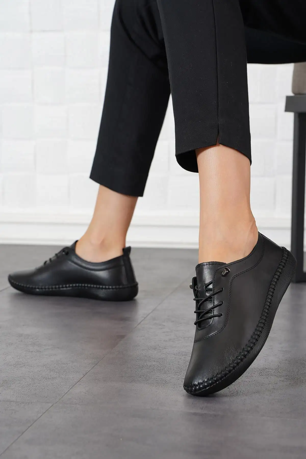 کفش زنانه چرم اصل دوخته شده Negade - 1211 کفش زنانه چرم اصل دوخته شده Negade - 1211