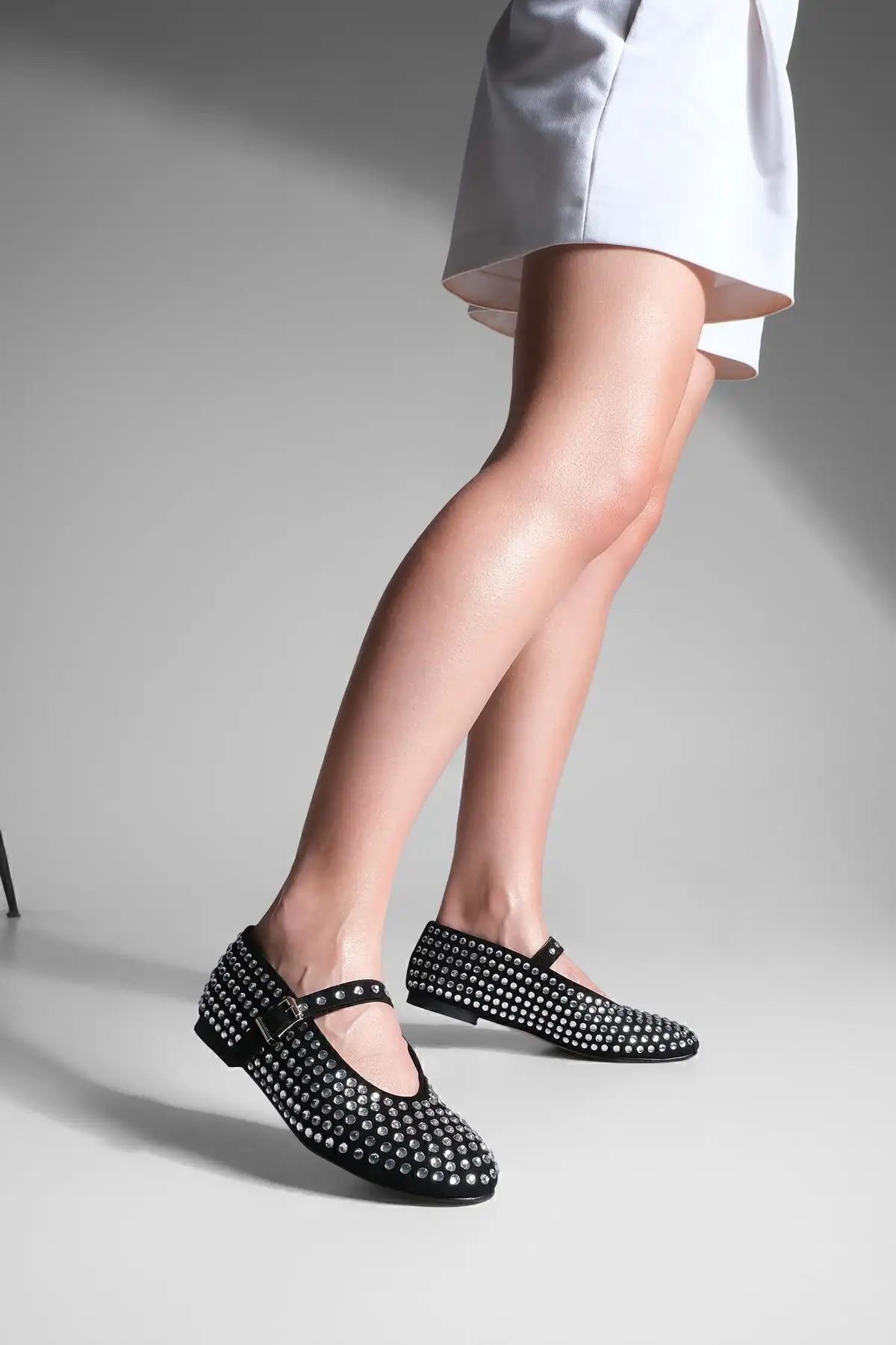 کلاه ایمنی زنانه سنگ بالرین کفش Mary Jane Tevila Black - 782 کلاه ایمنی زنانه سنگ بالرین کفش Mary Jane Tevila Black - 782