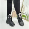 چکمه های برفی زنانه مشکی دودی Shearling زنانه بنددار زیپ دار راحت و راحت 815 - 1032