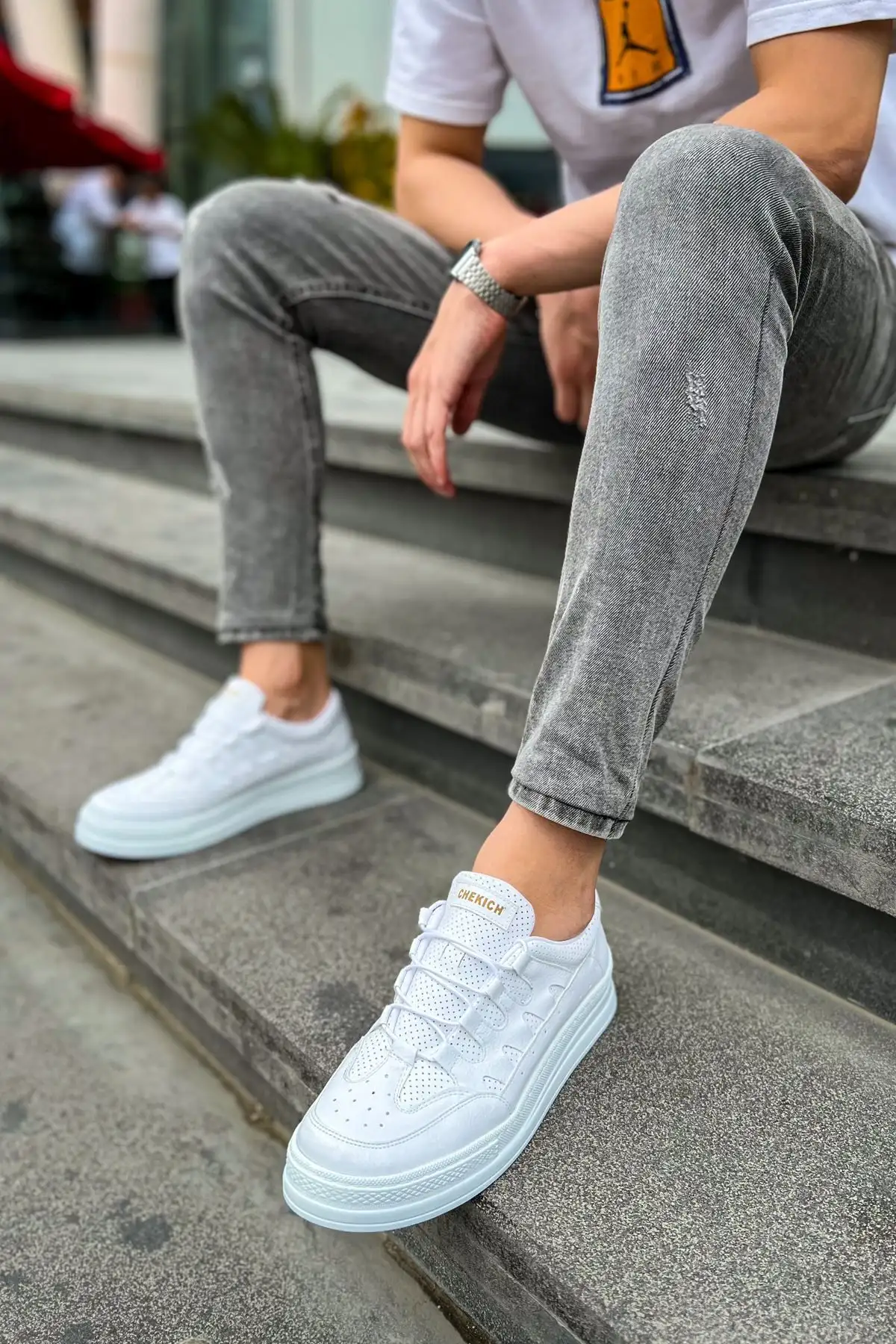 کفش مردانه سفید Ch040 Cbt C Rey - 766