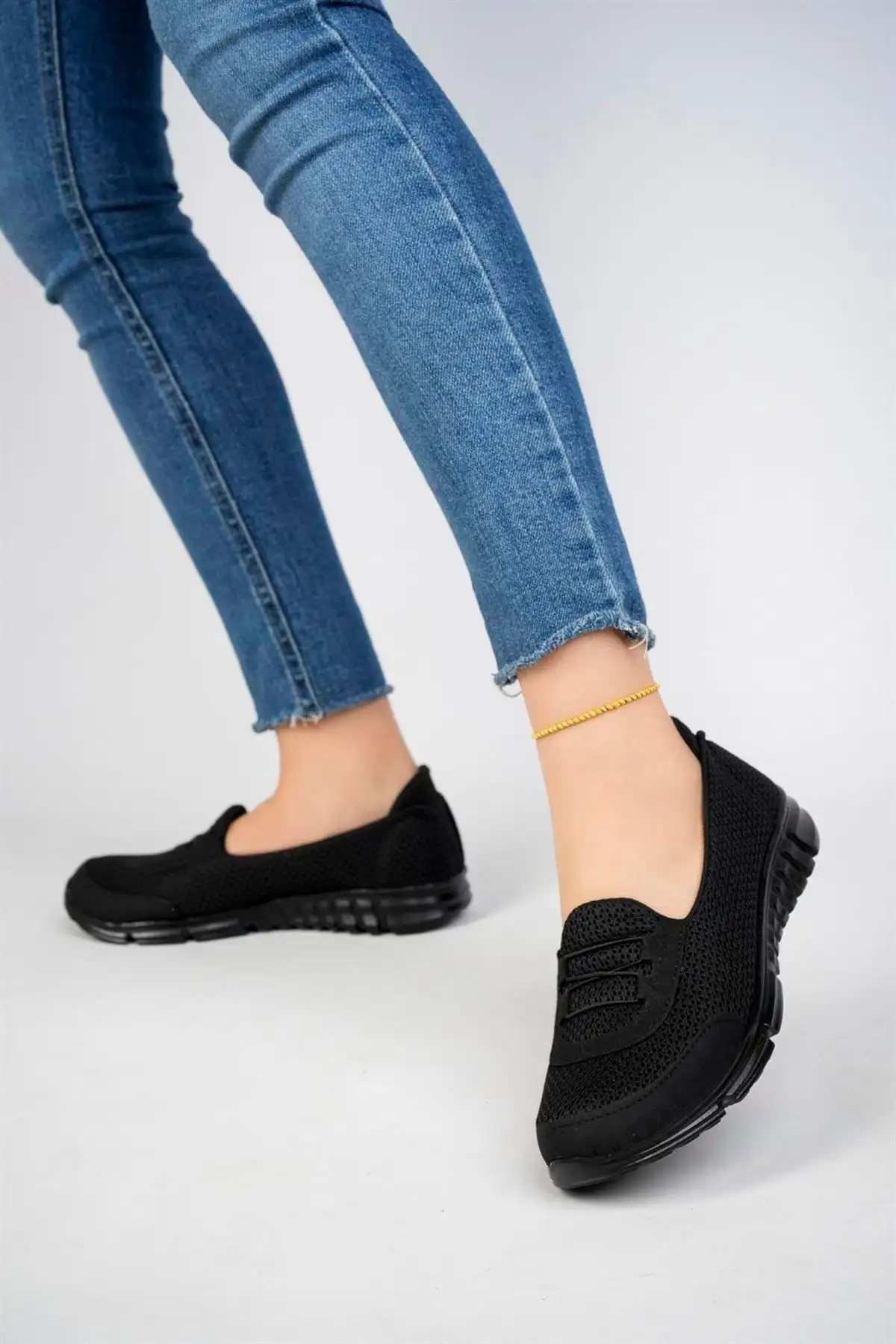 کفش پیاده روی بالرین اسپرت زنانه مشکی Çpç-0004 - 1222 کفش پیاده روی بالرین اسپرت زنانه مشکی Çpç-0004 - 1222