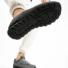 کفش اسپرت مردانه چرم اصل شیلی Meet Grey-Black - 262