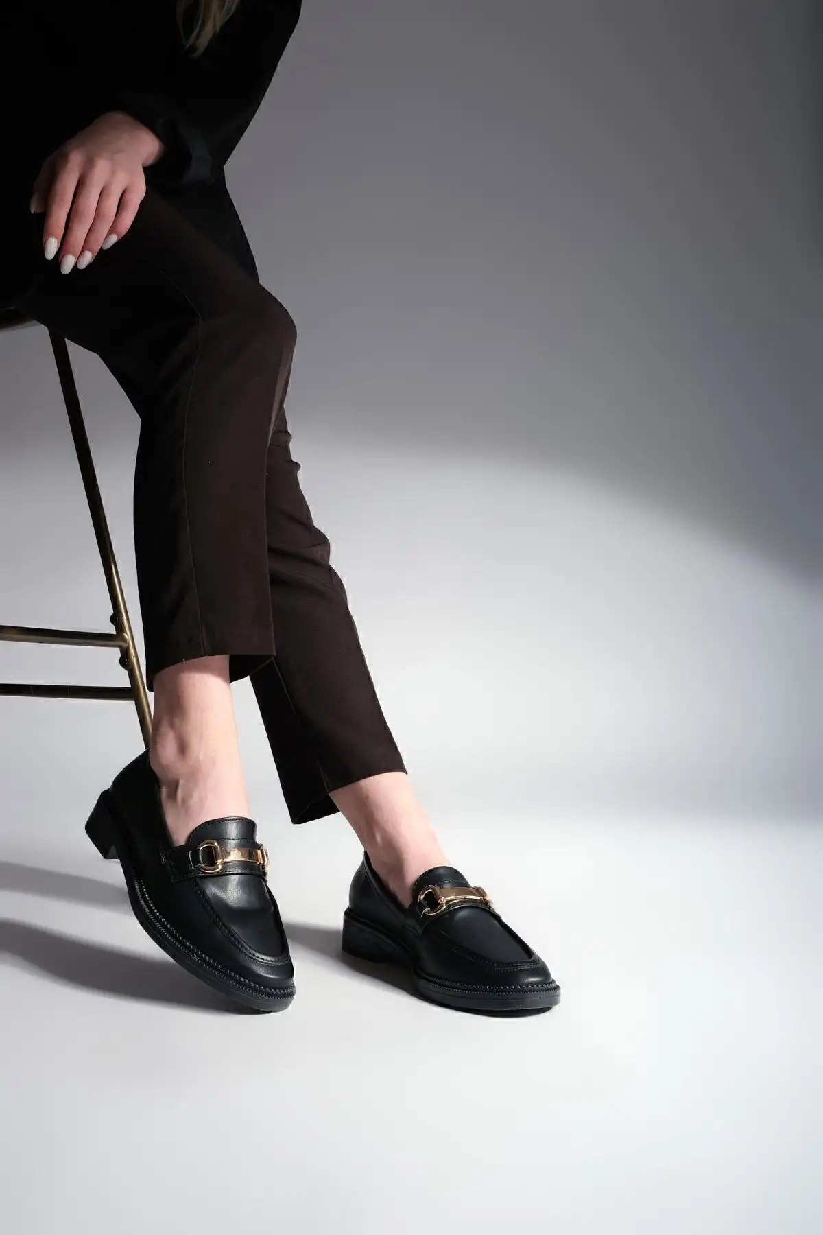 کفش روزانه زنانه کتانی موکاسین زنانه Tonyas Black - 789 کفش روزانه زنانه کتانی موکاسین زنانه Tonyas Black - 789