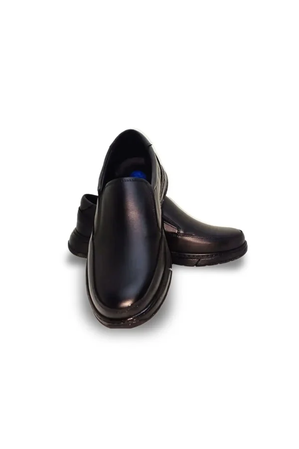 کفش مردانه چرم طبیعی فوق العاده راحت مشکی دیلی کفش Bva-2 - 488