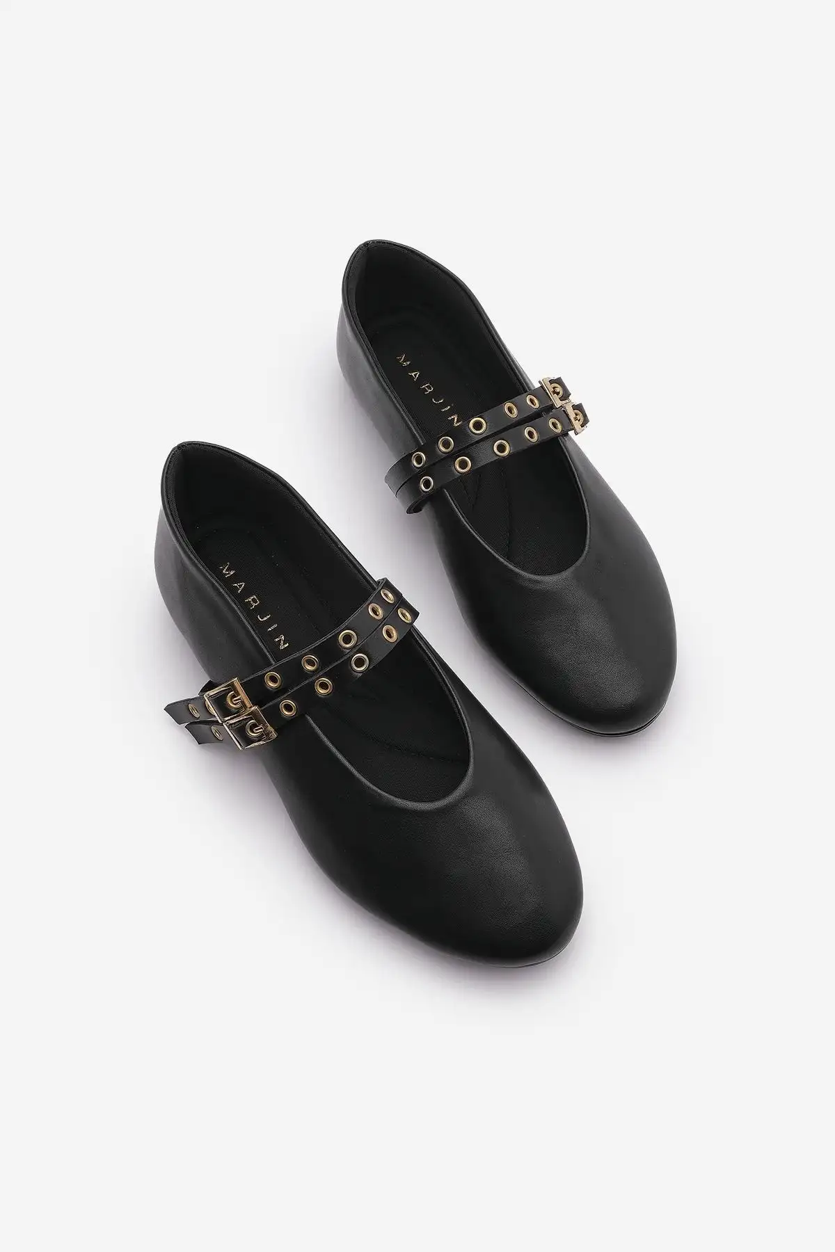 آپارتمان باله گاه به گاه زنانه میخ دار دو بند Bekosa مشکی - 784 آپارتمان باله گاه به گاه زنانه میخ دار دو بند Bekosa مشکی - 784