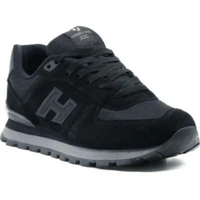 کفش اسپرت چرم اصل مشکی Unisex - 730