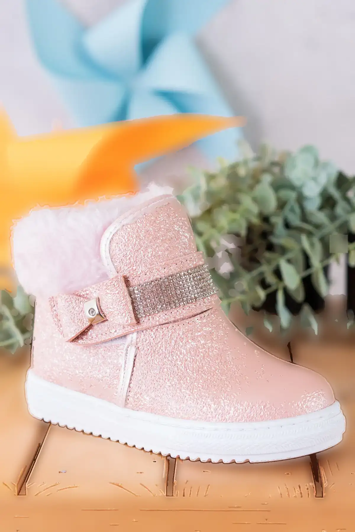 چکمه های چرم مصنوعی خز مصنوعی آناتومیک برند Pıngu صورتی - 176 چکمه های چرم مصنوعی خز مصنوعی آناتومیک برند Pıngu صورتی - 176