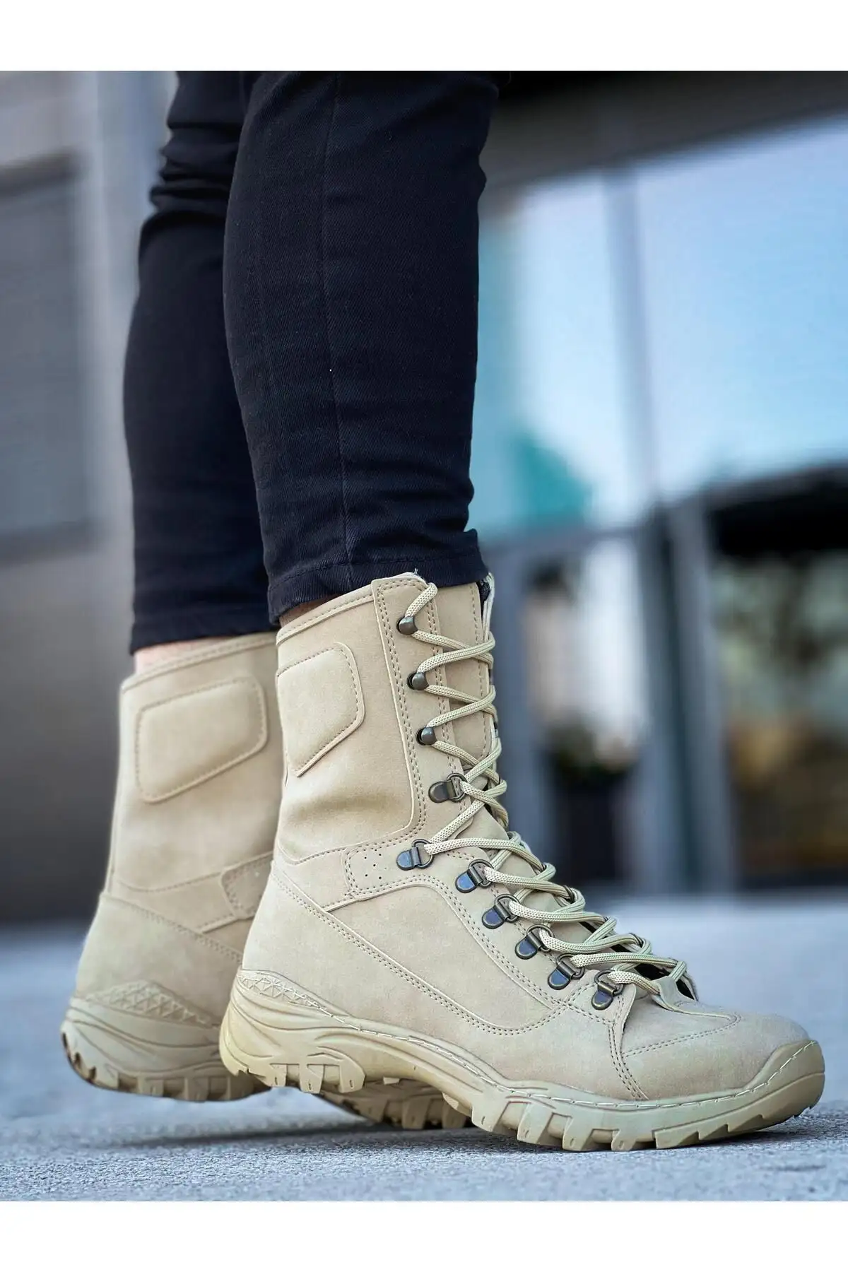 چکمه مردانه بژ - 45 چکمه مردانه بژ - 45