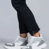 29100 High Top Grey - کفش کتانی زنانه سفید گاه به گاه اسپرت - 2