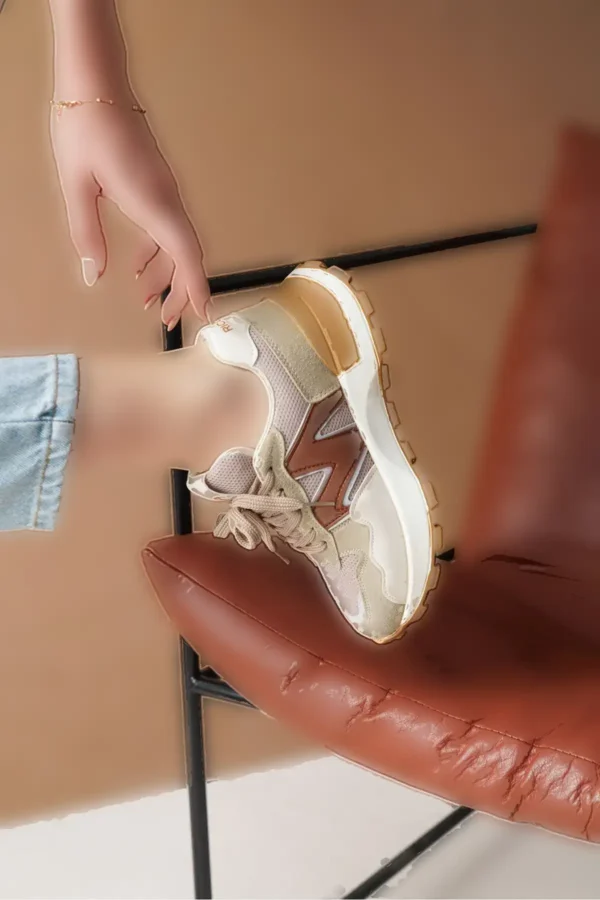 کفش کتانی زنانه 001210 بژ تابا - 360