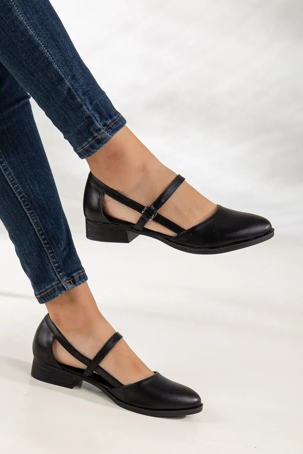 کفش پاشنه بلند مری مشکی - 1297 کفش پاشنه بلند مری مشکی - 1297