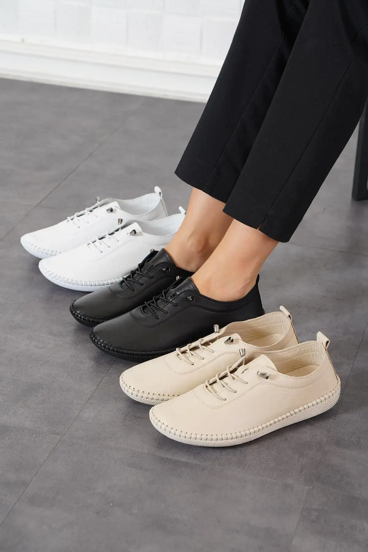 کفش زنانه چرم اصل دوخته شده Negade - 1211 کفش زنانه چرم اصل دوخته شده Negade - 1211