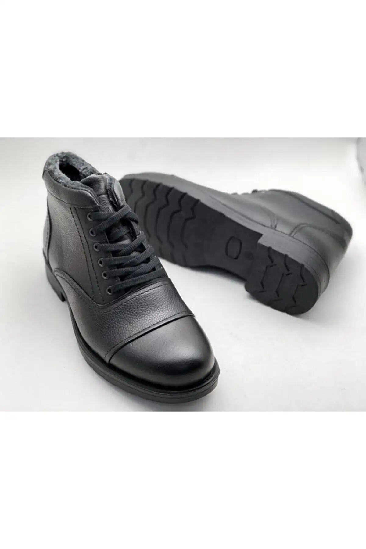 چکمه های زمستانی مردانه چرم اصل مقاوم در برابر سرما و آب با خز داخلی - 515 چکمه های زمستانی مردانه چرم اصل مقاوم در برابر سرما و آب با خز داخلی - 515