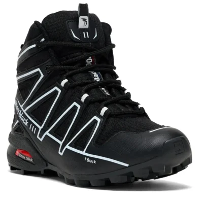 چکمه های مسافرتی راحت مشکی و سفید Unisex - 58