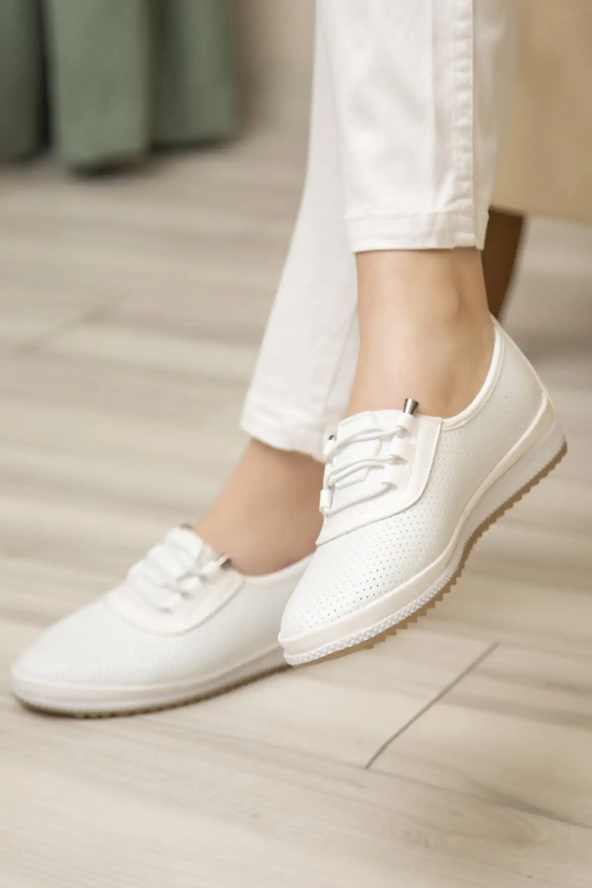 کفش بالرین رشته ای سوراخ دار پوست زنانه نرم روزانه ارتوپدی - 835 کفش بالرین رشته ای سوراخ دار پوست زنانه نرم روزانه ارتوپدی - 835