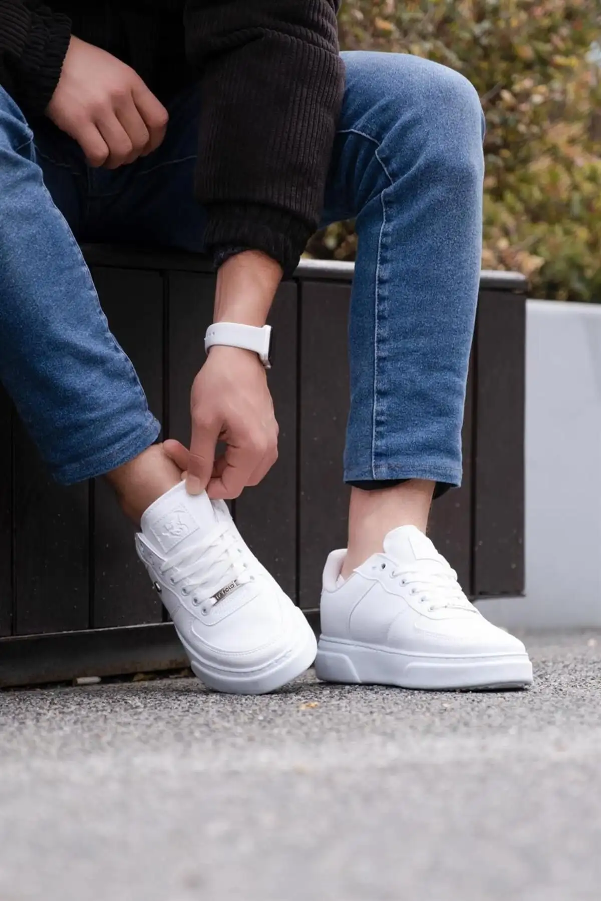 کفش راحتی مردانه زیره سفید رنگ سفید 063 - 253 کفش راحتی مردانه زیره سفید رنگ سفید 063 - 253