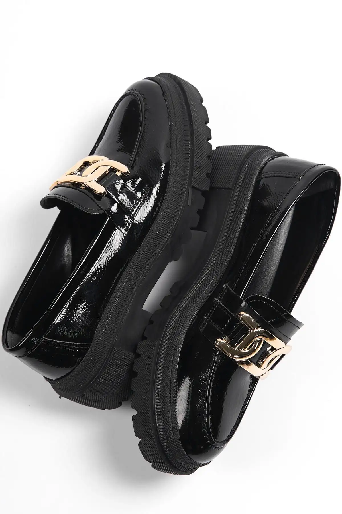 اکسسوری فلزی پنجه بیضی Capone Trak زیره چروک مشکی لاک زنانه - 1230 اکسسوری فلزی پنجه بیضی Capone Trak زیره چروک مشکی لاک زنانه - 1230