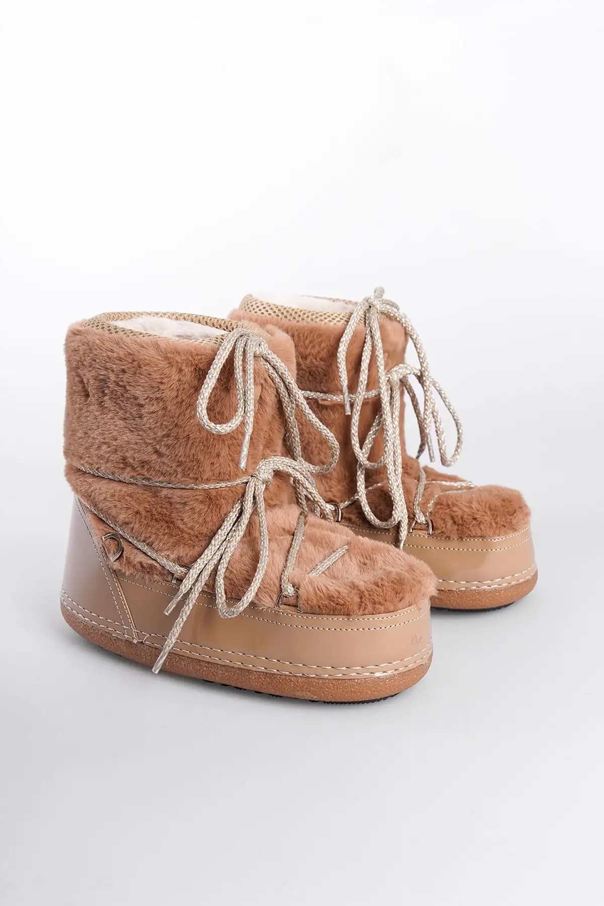 چکمه های برفی زنانه زیره ضخیم شِرلینگ - 1358 چکمه های برفی زنانه زیره ضخیم شِرلینگ - 1358