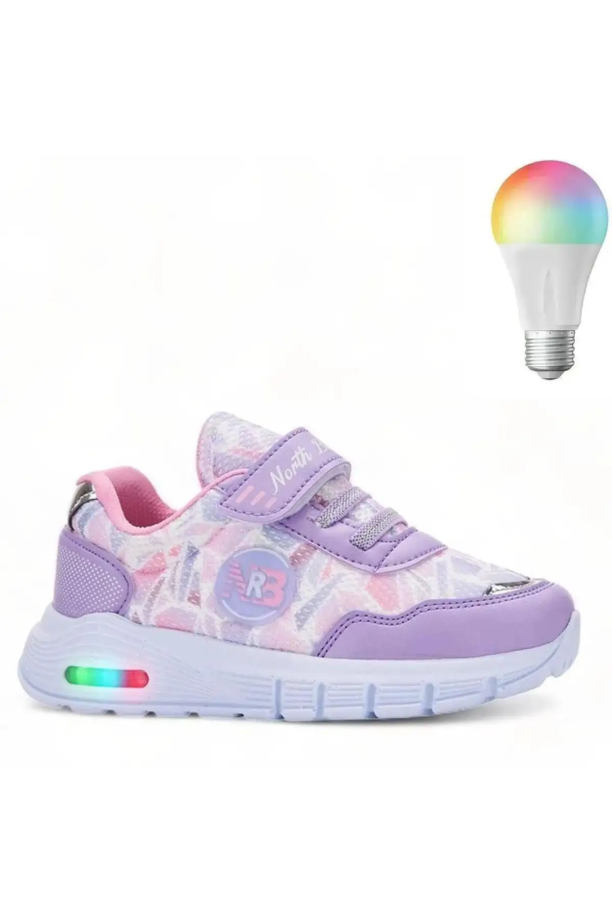 کفش اسپرت دخترانه لایت آپ فلکسیبل نرم - 155 کفش اسپرت دخترانه لایت آپ فلکسیبل نرم - 155