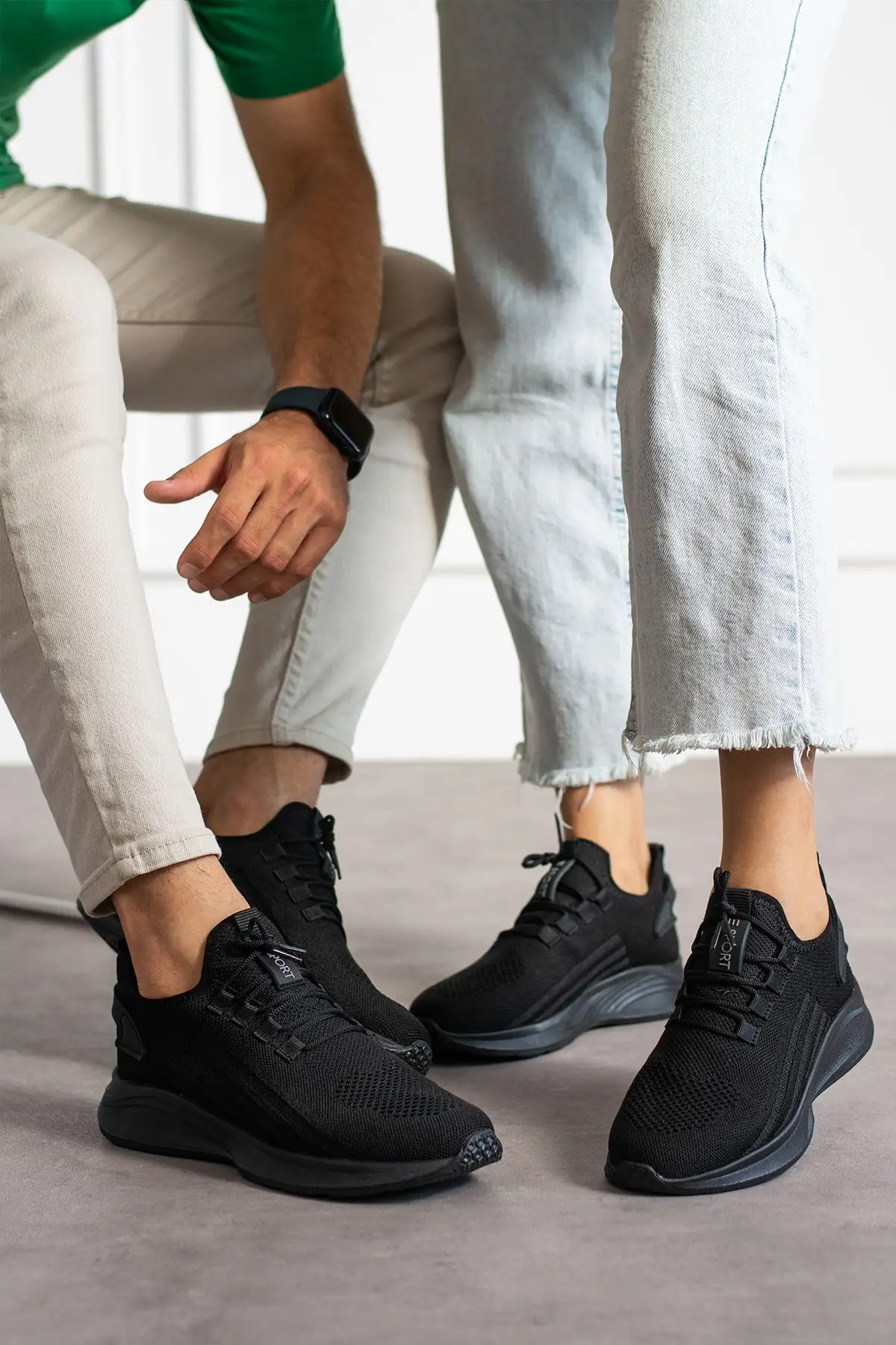 کفش بافتنی یونیسکس مشکی - 729 کفش بافتنی یونیسکس مشکی - 729