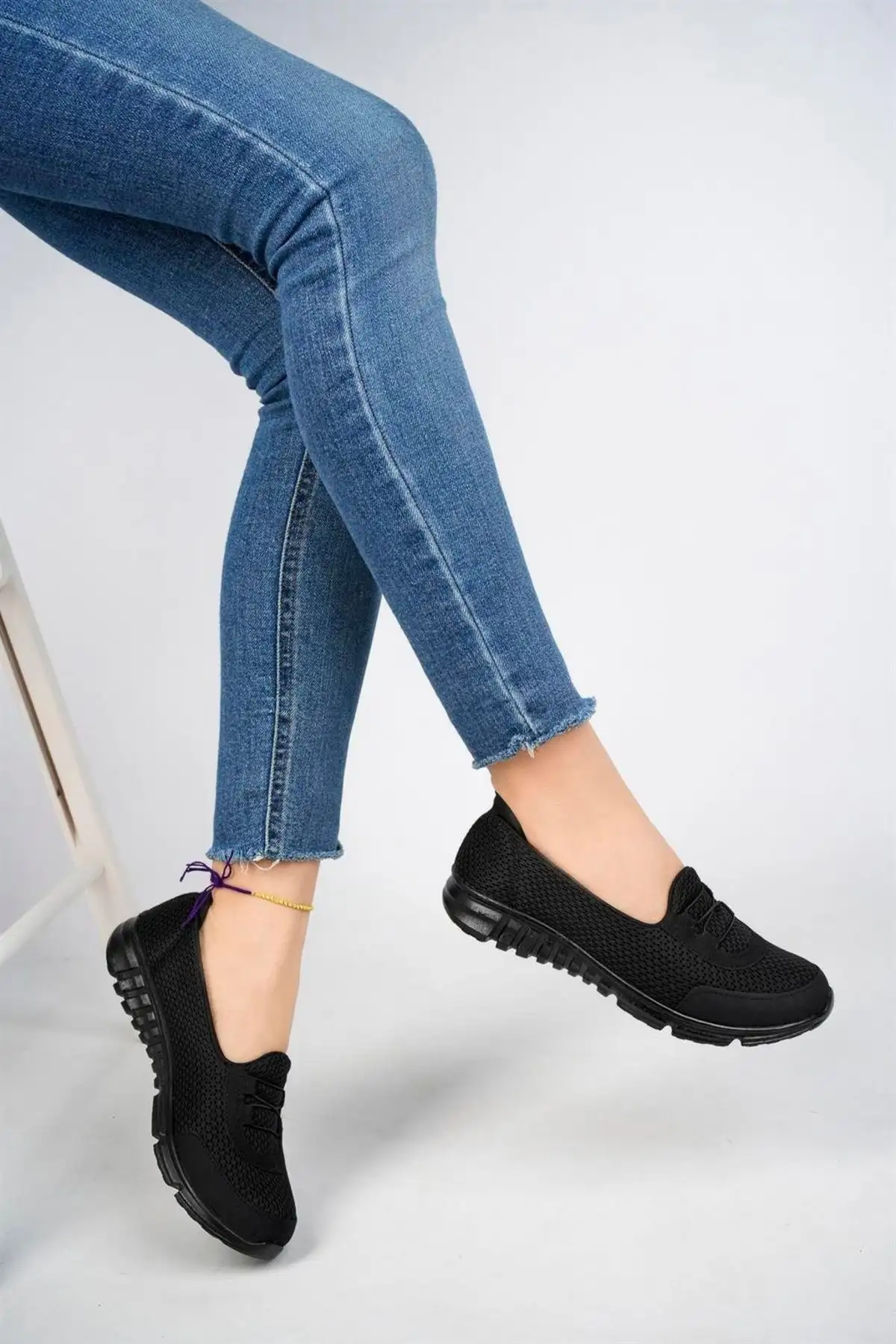 کفش پیاده روی بالرین اسپرت زنانه مشکی Çpç-0004 - 1222 کفش پیاده روی بالرین اسپرت زنانه مشکی Çpç-0004 - 1222