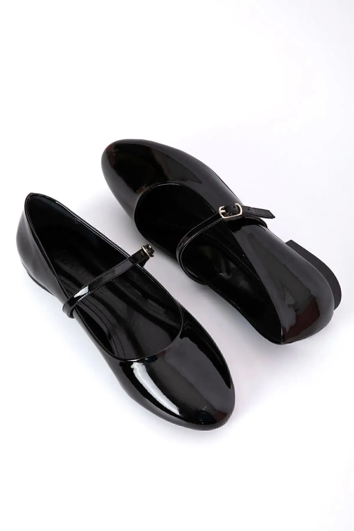 بالرین های سگک دار بنددار چرمی مشکی 5390 - 795 بالرین های سگک دار بنددار چرمی مشکی 5390 - 795