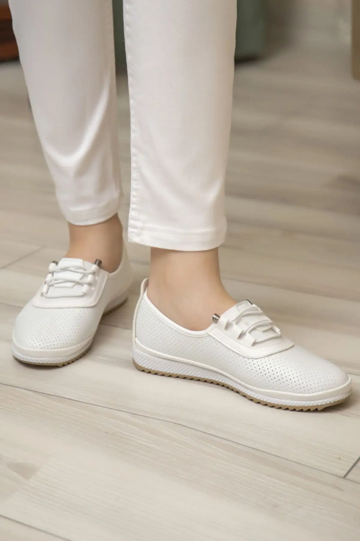 کفش بالرین رشته ای سوراخ دار پوست زنانه نرم روزانه ارتوپدی - 835 کفش بالرین رشته ای سوراخ دار پوست زنانه نرم روزانه ارتوپدی - 835