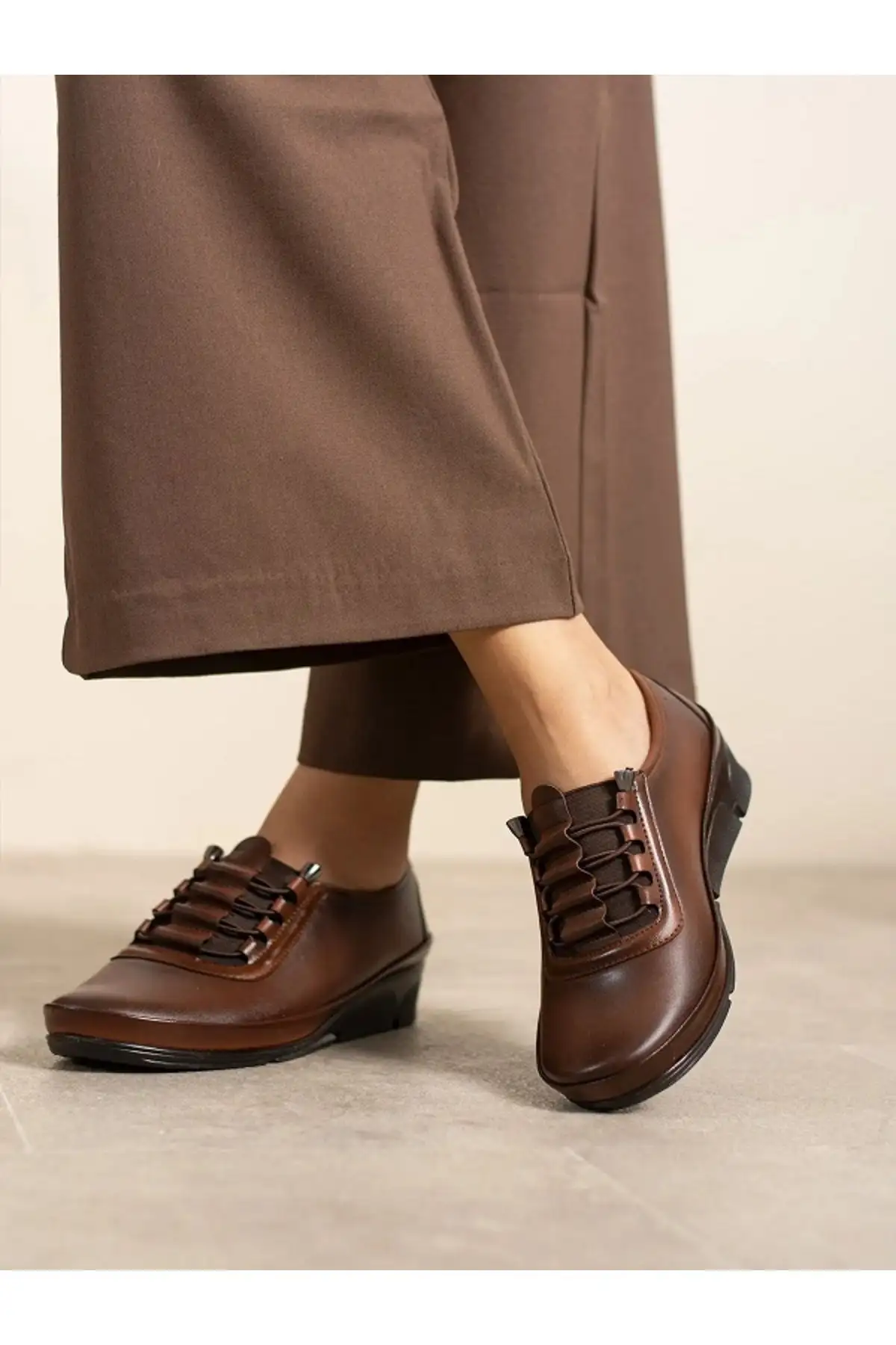 کفش راحتی زنانه ارتوپدی مادر فلت زنانه جدید Seon - 1196 کفش راحتی زنانه ارتوپدی مادر فلت زنانه جدید Seon - 1196