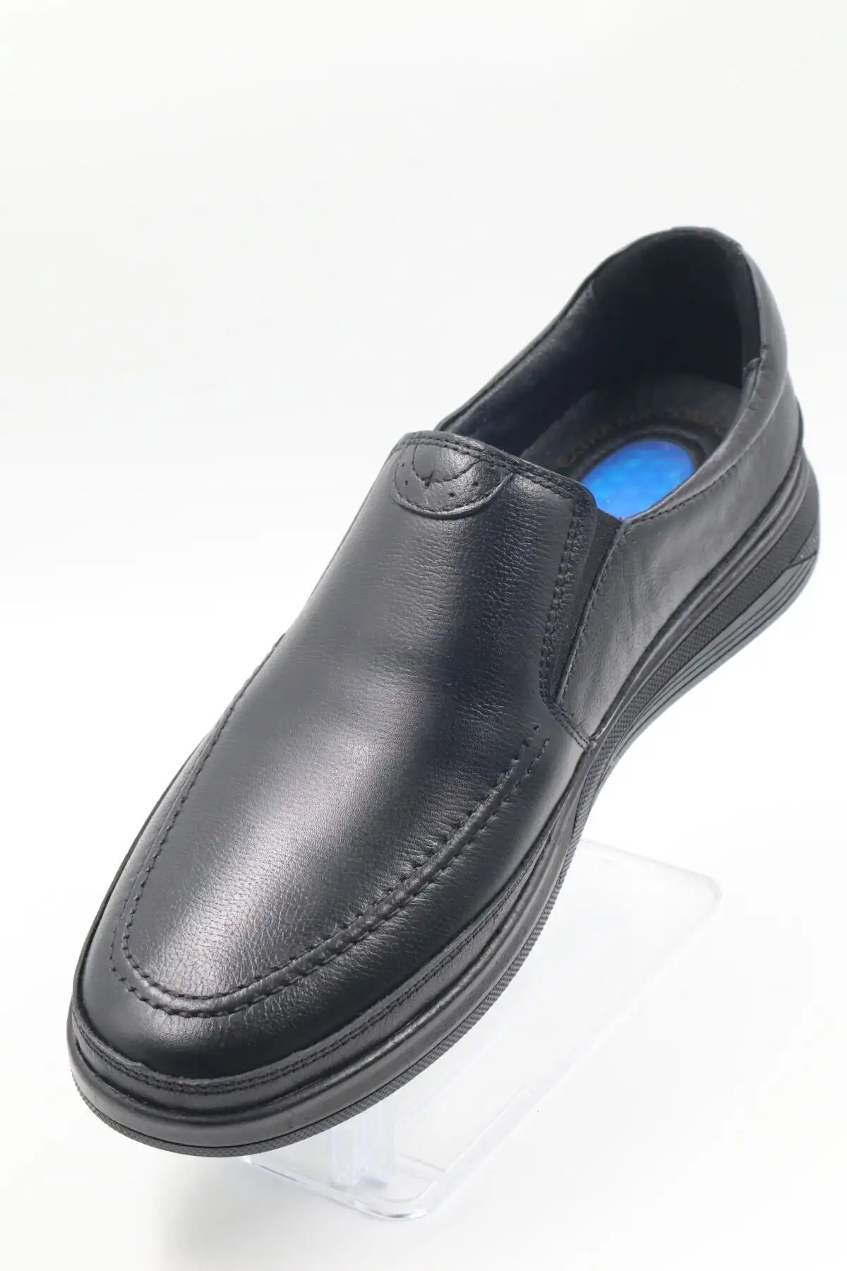 کفش مردانه چرم طبیعی فوق العاده راحت ژل مشکی گاه به گاه پدر - 494 کفش مردانه چرم طبیعی فوق العاده راحت ژل مشکی گاه به گاه پدر - 494