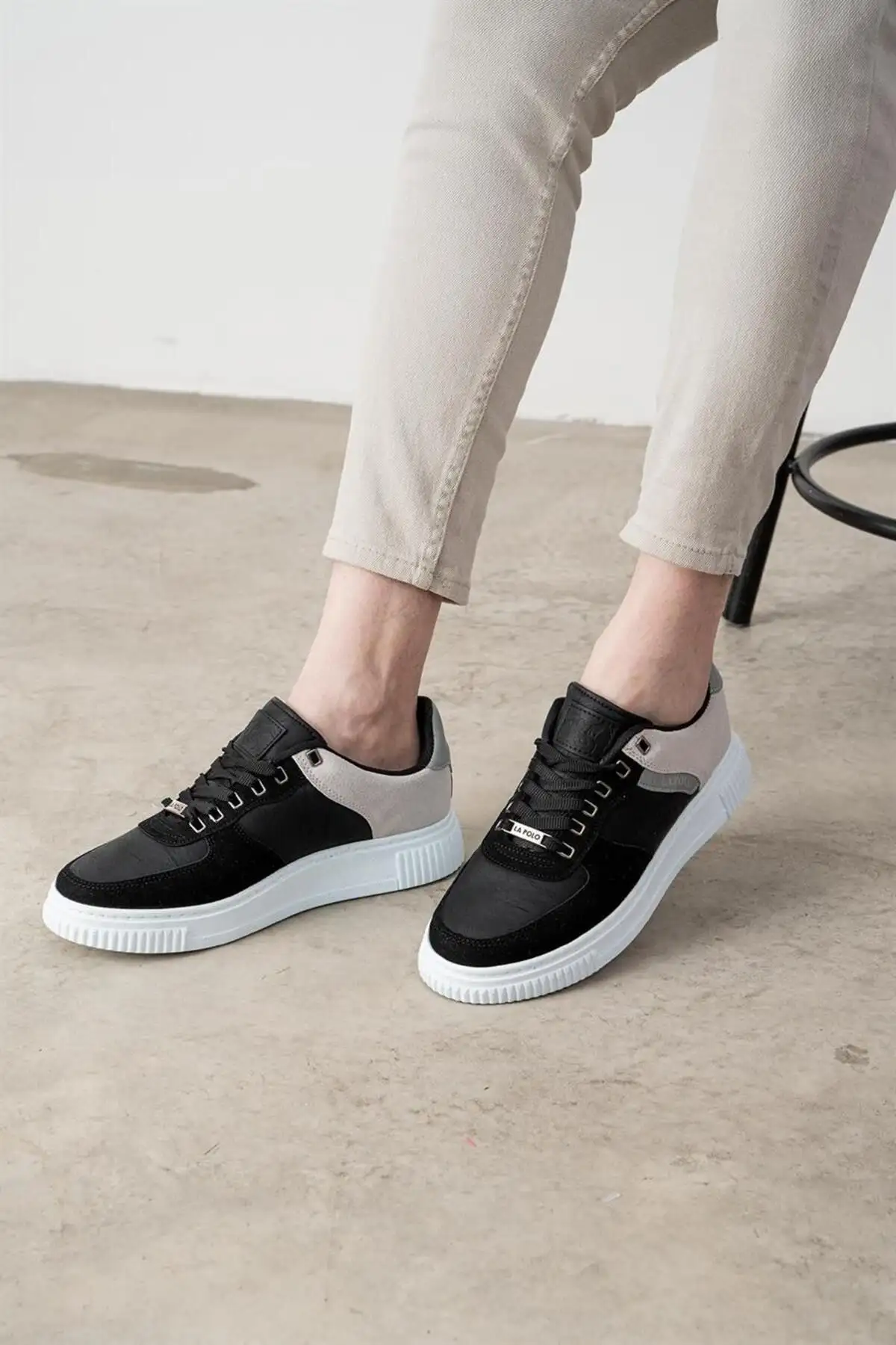 کفش راحتی مردانه زیره سفید رنگ 311 مشکی آیس - 266 کفش راحتی مردانه زیره سفید رنگ 311 مشکی آیس - 266