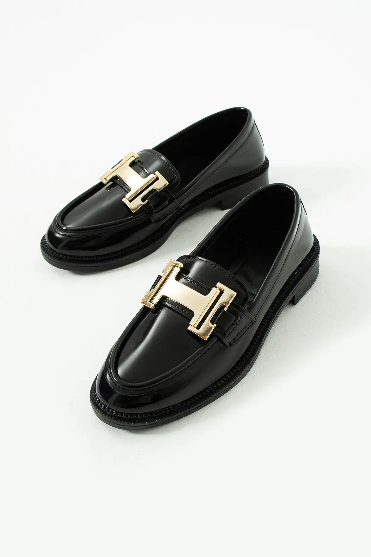 چرم مشکی زنانه راحت روزانه آکسفورد کالوانیزه کالوانیزه کفش کلاسیک لوفر با کیفیت - 856 چرم مشکی زنانه راحت روزانه آکسفورد کالوانیزه کالوانیزه کفش کلاسیک لوفر با کیفیت - 856