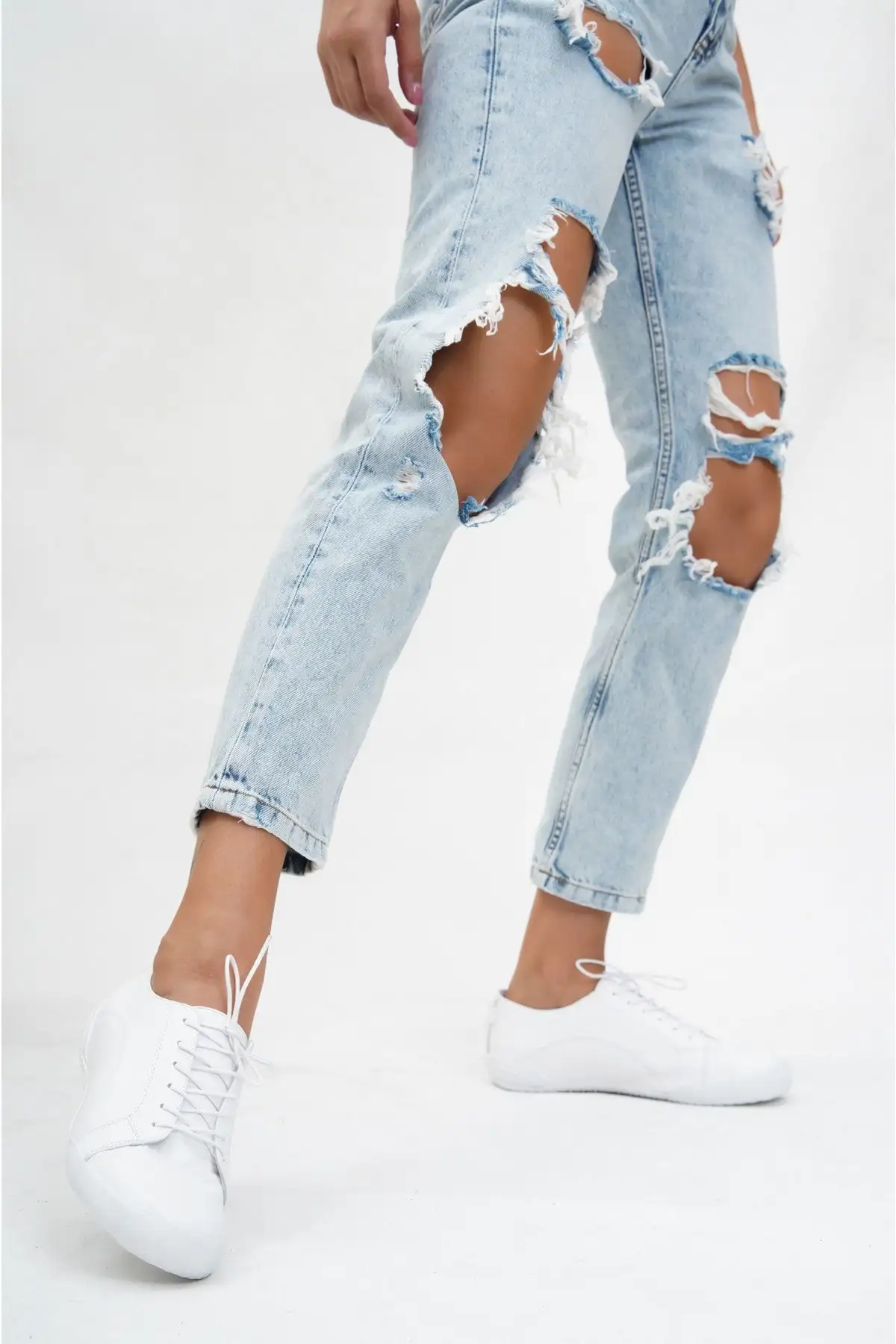 کفش راحتی زنانه چرم سفید چرم اصل Trc-0503 - 1292 کفش راحتی زنانه چرم سفید چرم اصل Trc-0503 - 1292