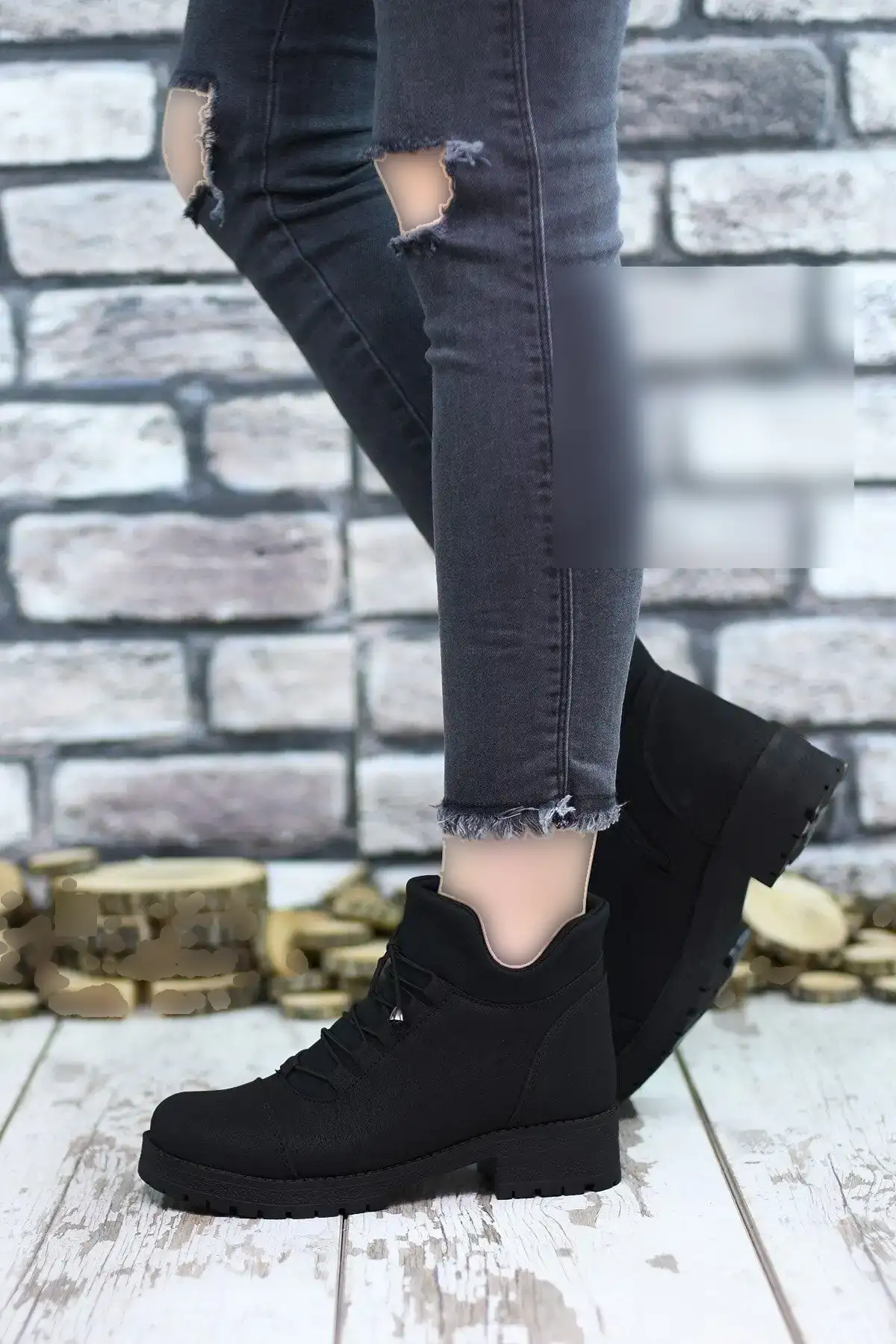 چکمه زنانه مشکی 0012720 - 104 چکمه زنانه مشکی 0012720 - 104