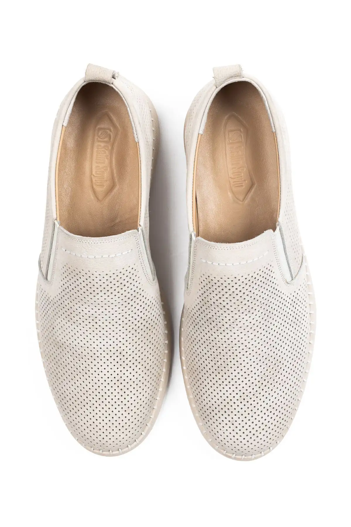 کفش چرم اصل مردانه، کفش 100% چرم، کفش تابستانی ارتوپدی بژ - 709 کفش چرم اصل مردانه، کفش 100% چرم، کفش تابستانی ارتوپدی بژ - 709