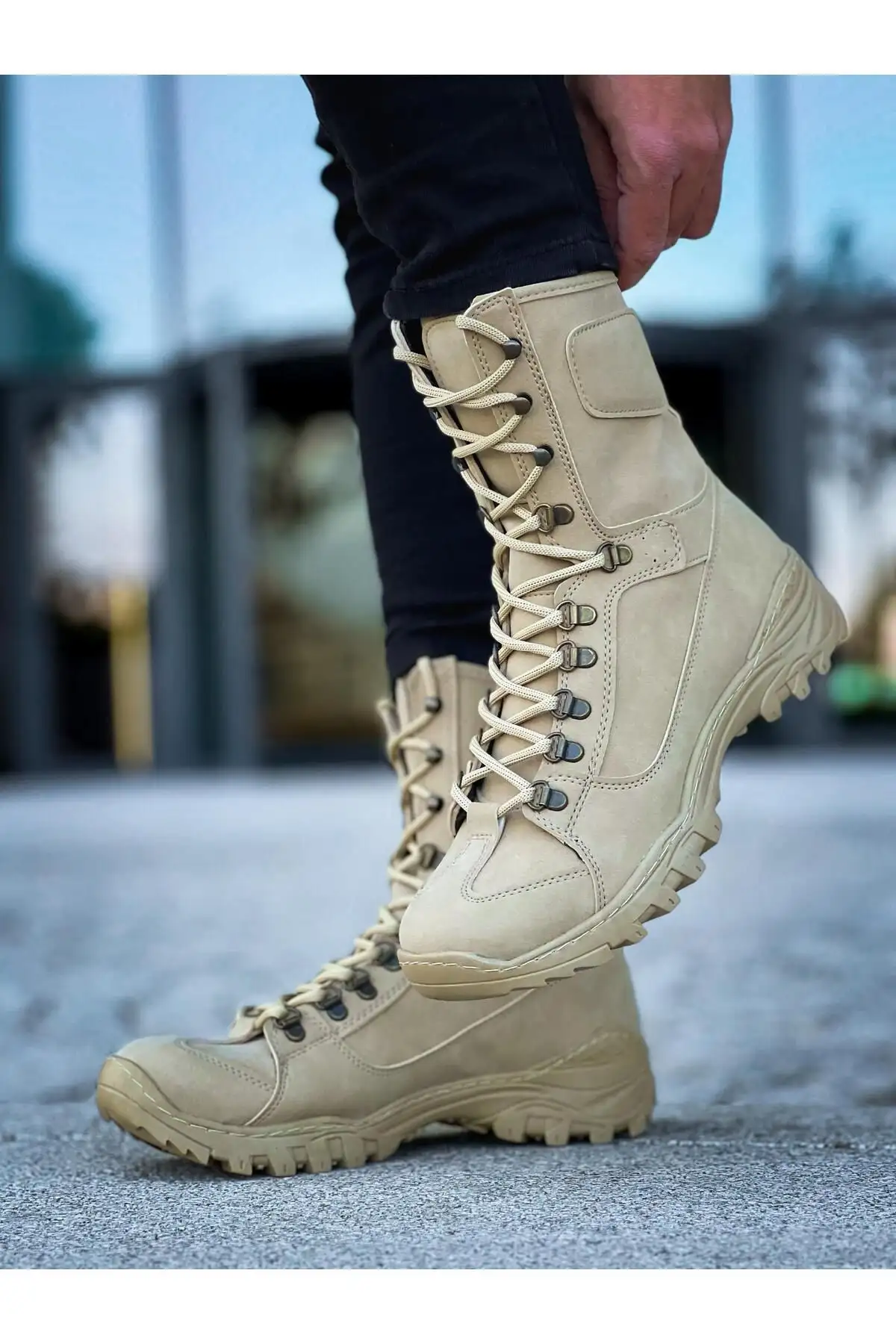 چکمه مردانه بژ - 45 چکمه مردانه بژ - 45