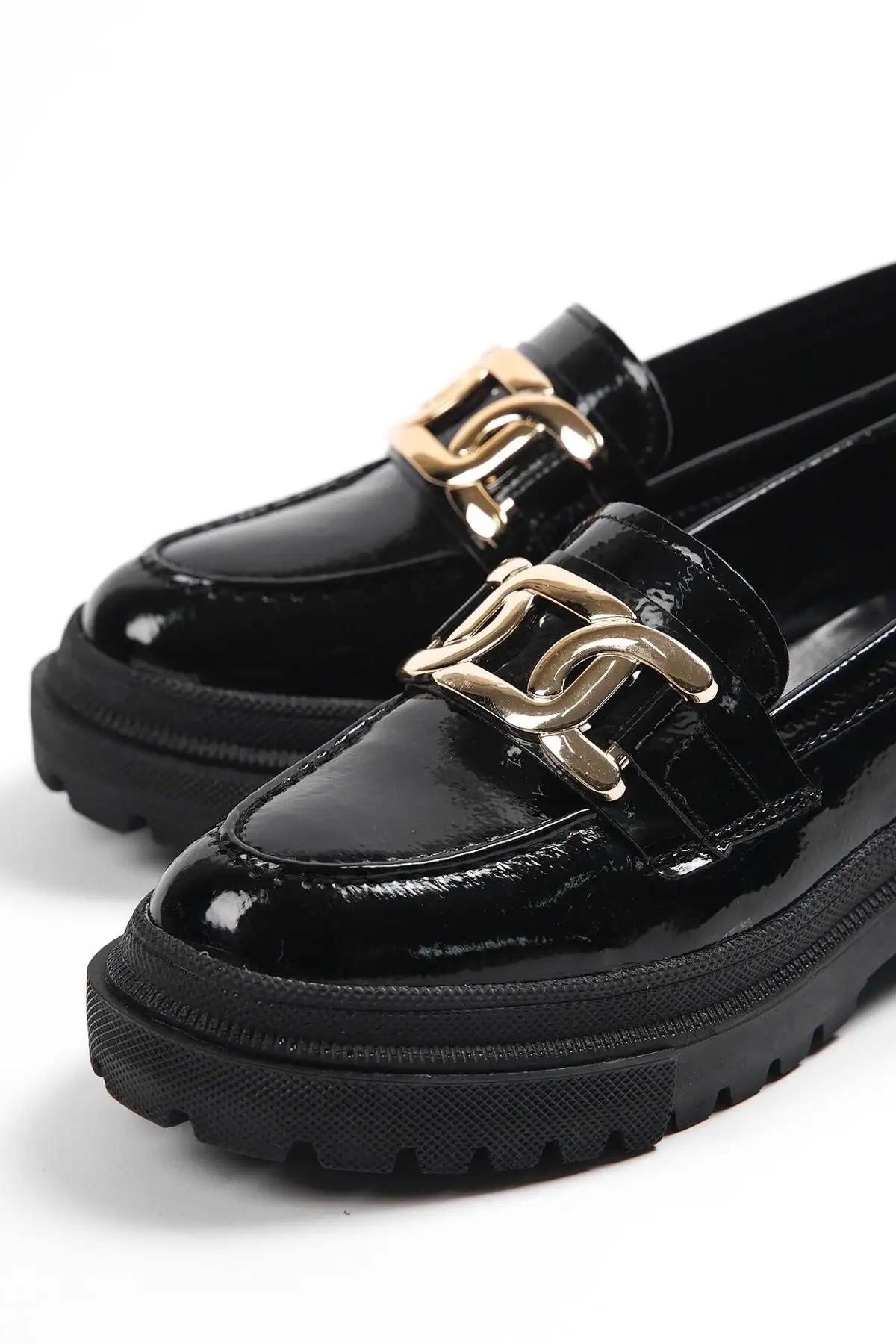 اکسسوری فلزی پنجه بیضی Capone Trak زیره چروک مشکی لاک زنانه - 1230 اکسسوری فلزی پنجه بیضی Capone Trak زیره چروک مشکی لاک زنانه - 1230