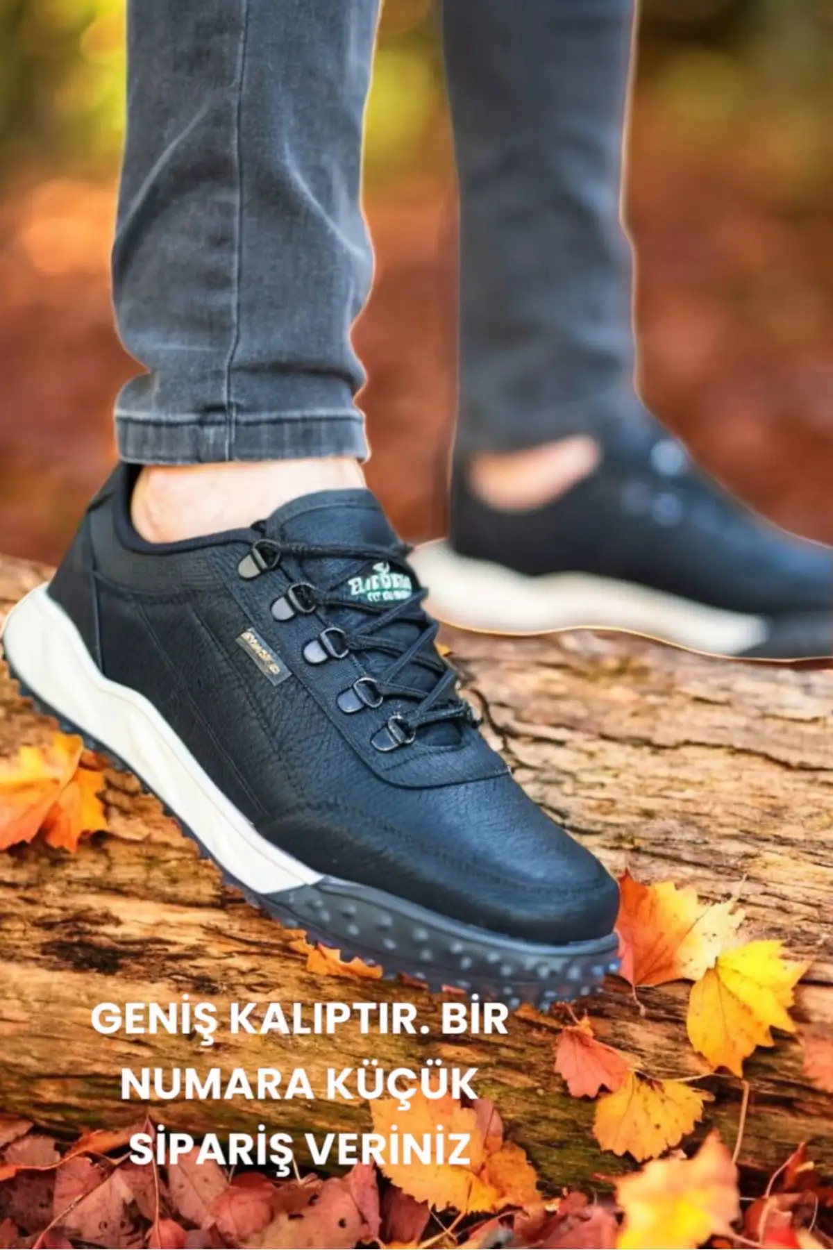 کفش ورزشی ضد آب روزانه ارتوپدی مردانه چرمی مشکی DK MİHRA1102 - 226 کفش ورزشی ضد آب روزانه ارتوپدی مردانه چرمی مشکی DK MİHRA1102 - 226