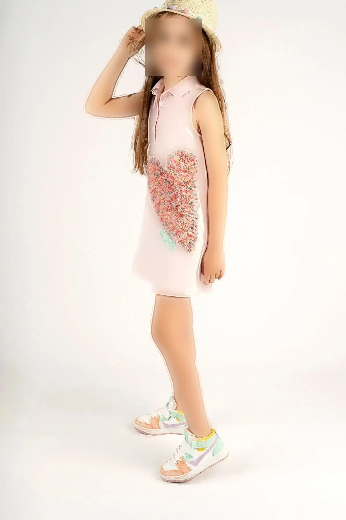 کفش کتانی اسپرت بچه گانه سفید سبز دخترانه بالا - 163 کفش کتانی اسپرت بچه گانه سفید سبز دخترانه بالا - 163