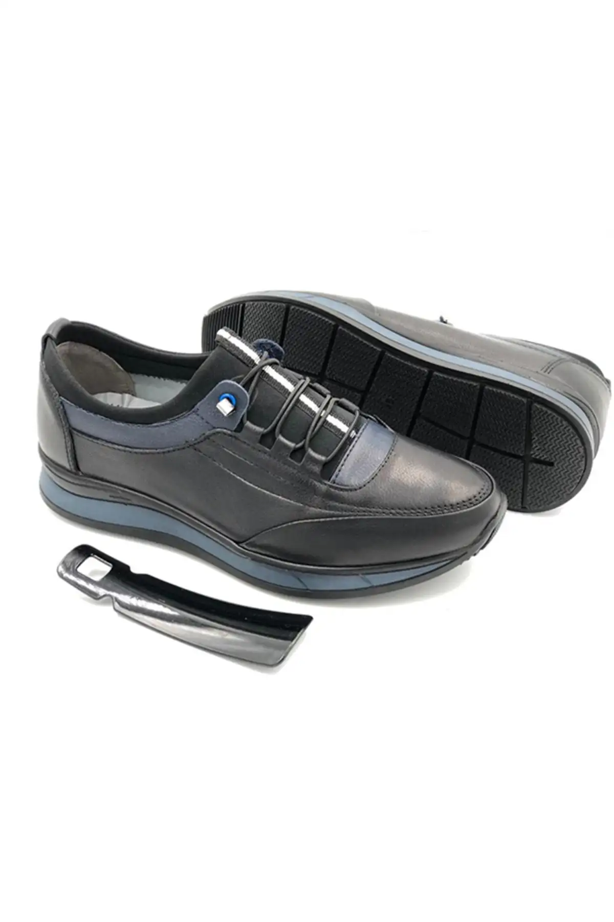 کفش ارتوپدی مردانه چرم اصل مشکی - 541