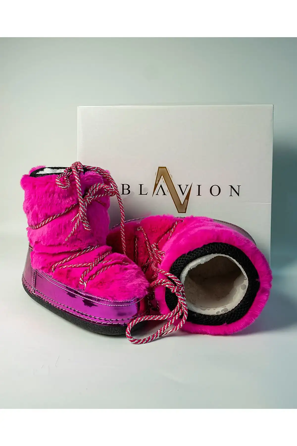 چکمه های برفی نرم مونیا صورتی زنانه - 103 چکمه های برفی نرم مونیا صورتی زنانه - 103