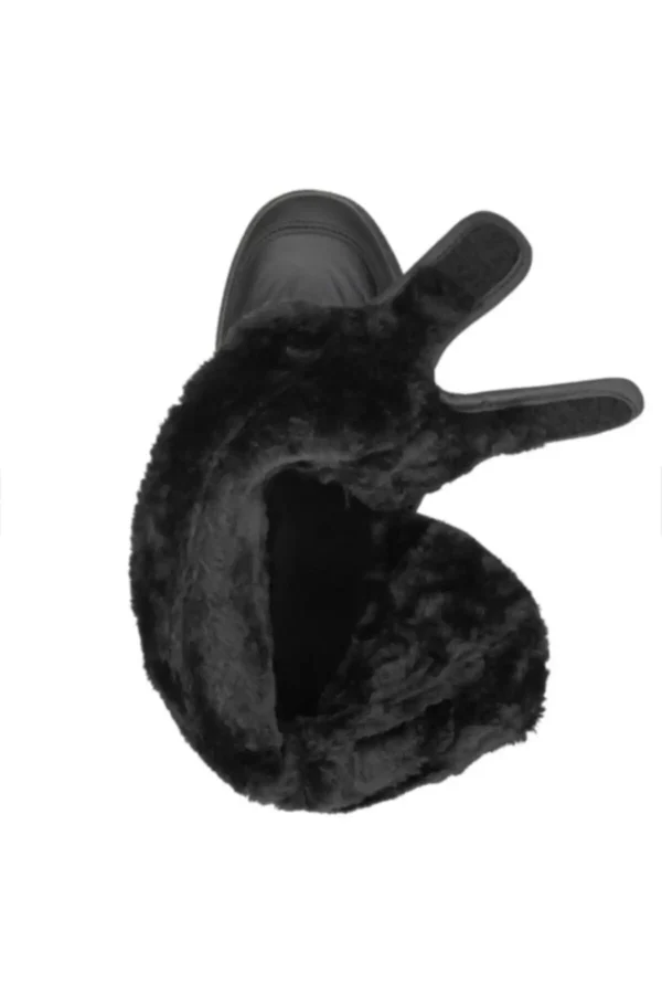 چکمه های برفی Unisex Furry Daily Velcro - مشکی - 1033