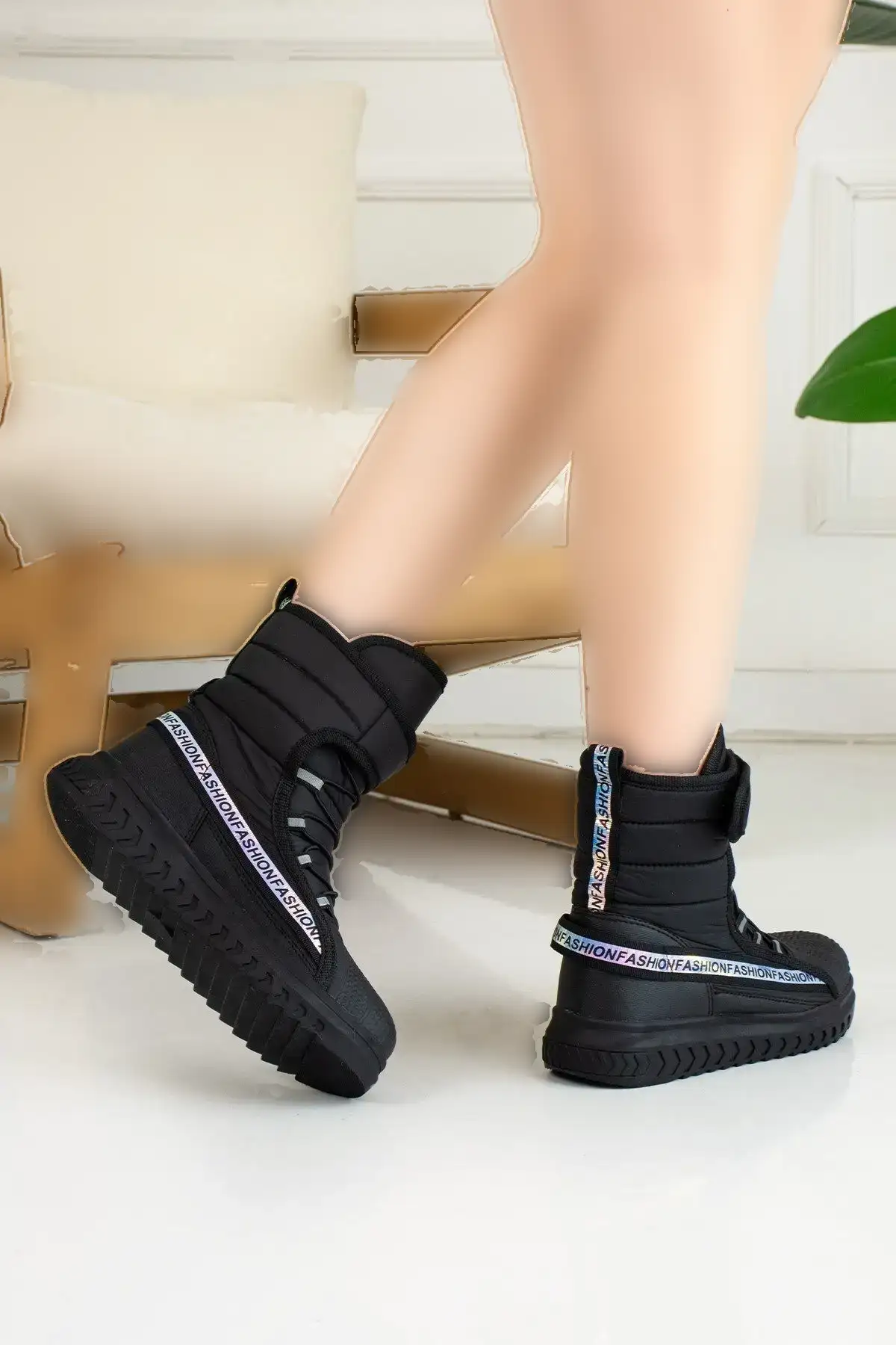 چکمه های برفی یونیسکس زنانه - مردانه - بچه گانه با خز داخل، نوار چسب، کفش زیره ضد لغزش - 1005 چکمه های برفی یونیسکس زنانه - مردانه - بچه گانه با خز داخل، نوار چسب، کفش زیره ضد لغزش - 1005