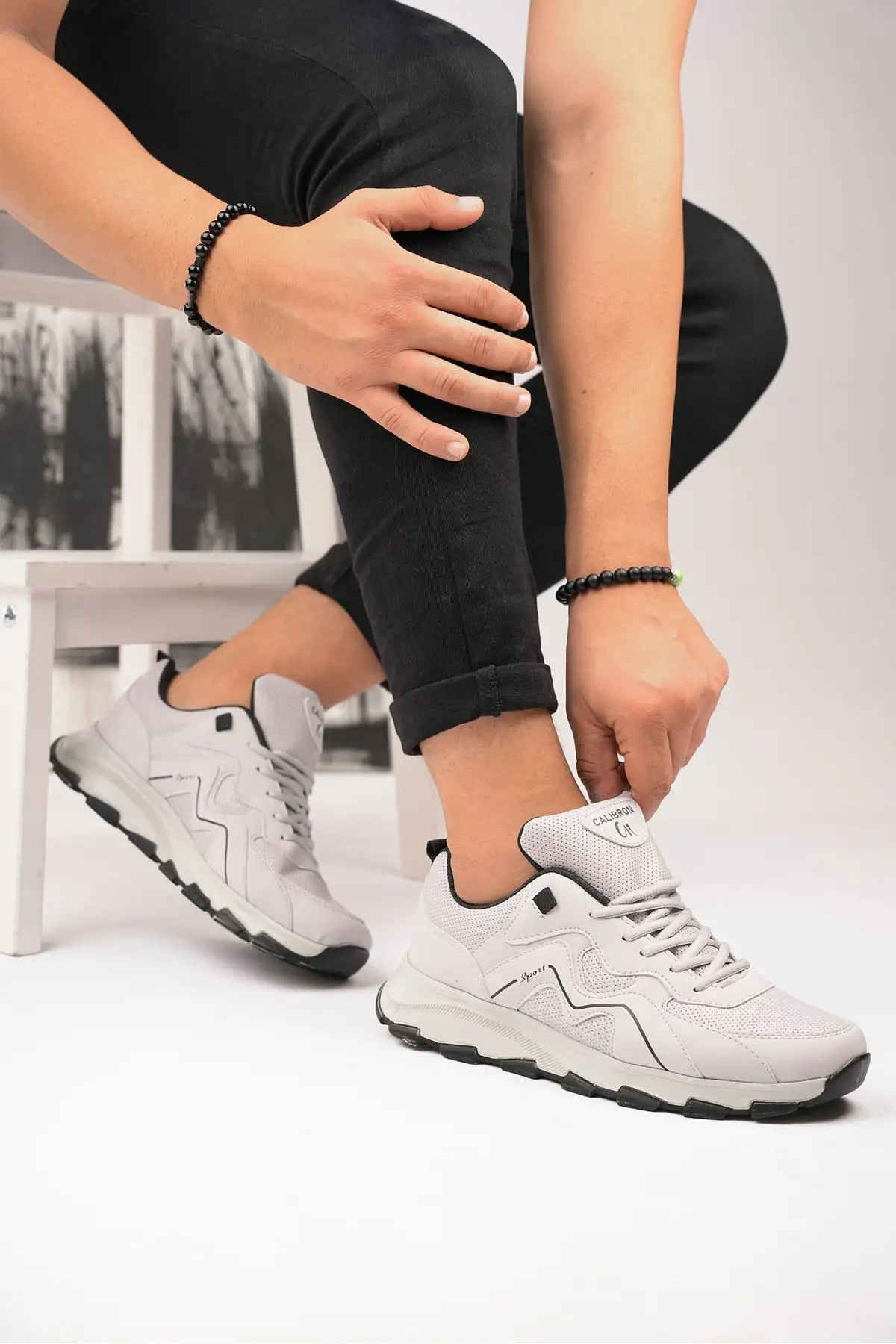 کفش ورزشی کتانی ارتوپدی روزانه بنددار پیاده روی مردانه - 2212 کفش ورزشی کتانی ارتوپدی روزانه بنددار پیاده روی مردانه - 2212