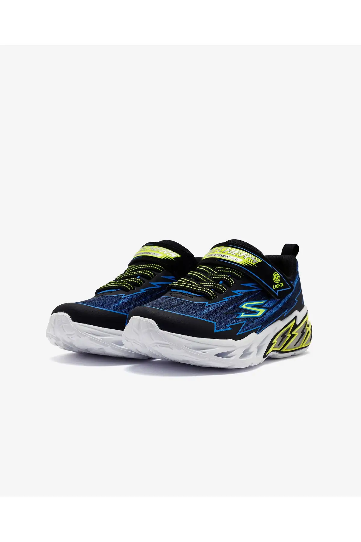 Light Storm 2.0 - Bolt-brights Big Boy Black Lighted Sports Shoes 400149l Bkbl - 1472 Light Storm 2.0 - Bolt-brights Big Boy Black Lighted Sports Shoes 400149l Bkbl - 1472