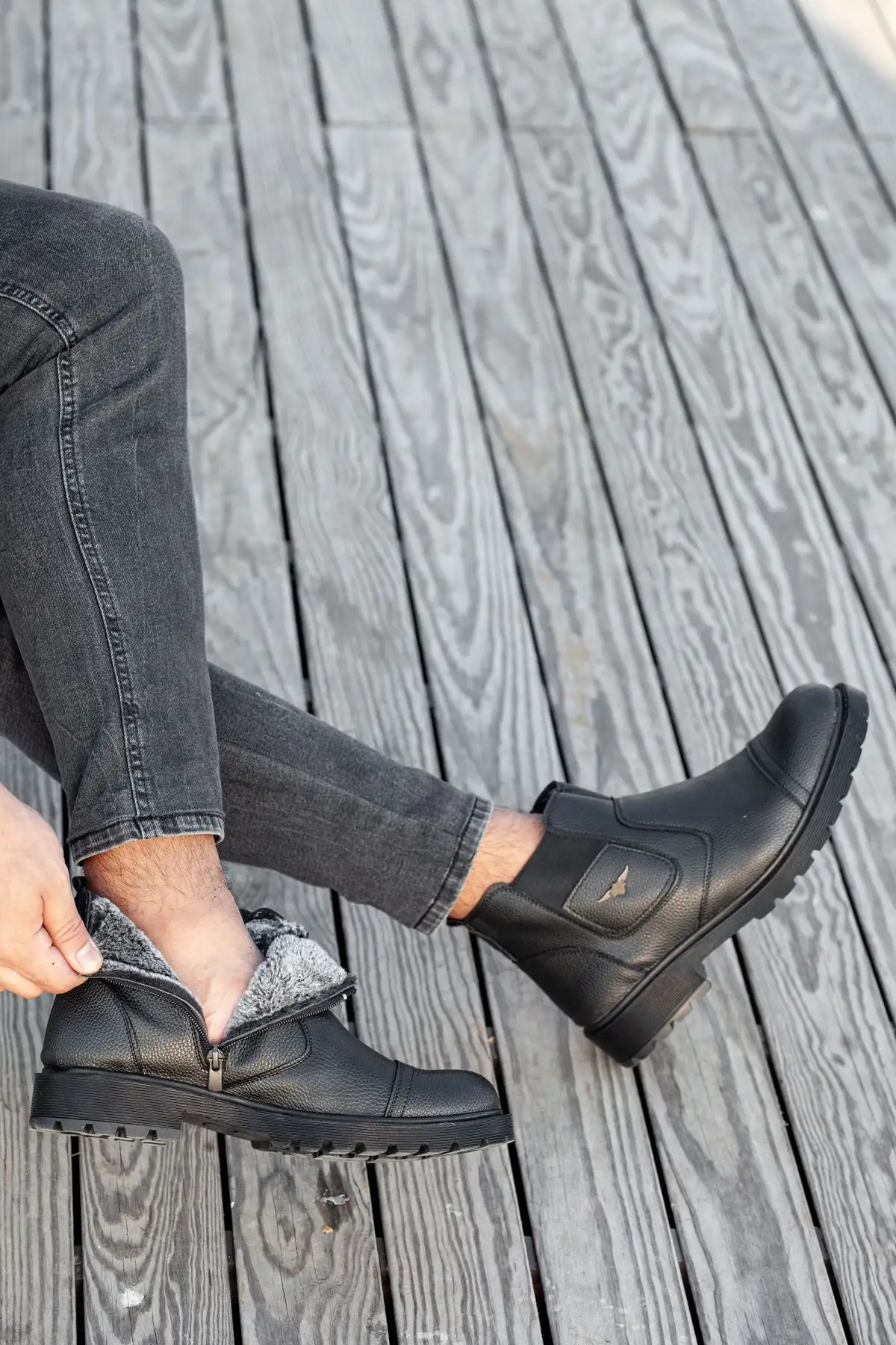 چکمه های بیرونی خزدار زمستانی مقاوم در برابر آب و سرما - 1884 چکمه های بیرونی خزدار زمستانی مقاوم در برابر آب و سرما - 1884