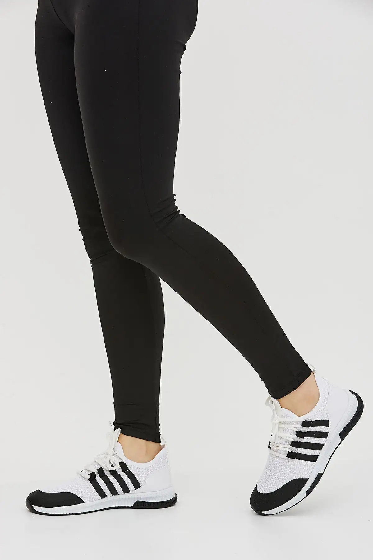 کفش ورزشی بافتنی مشکی سفید کفش پیاده روی و دویدن - 2194 کفش ورزشی بافتنی مشکی سفید کفش پیاده روی و دویدن - 2194