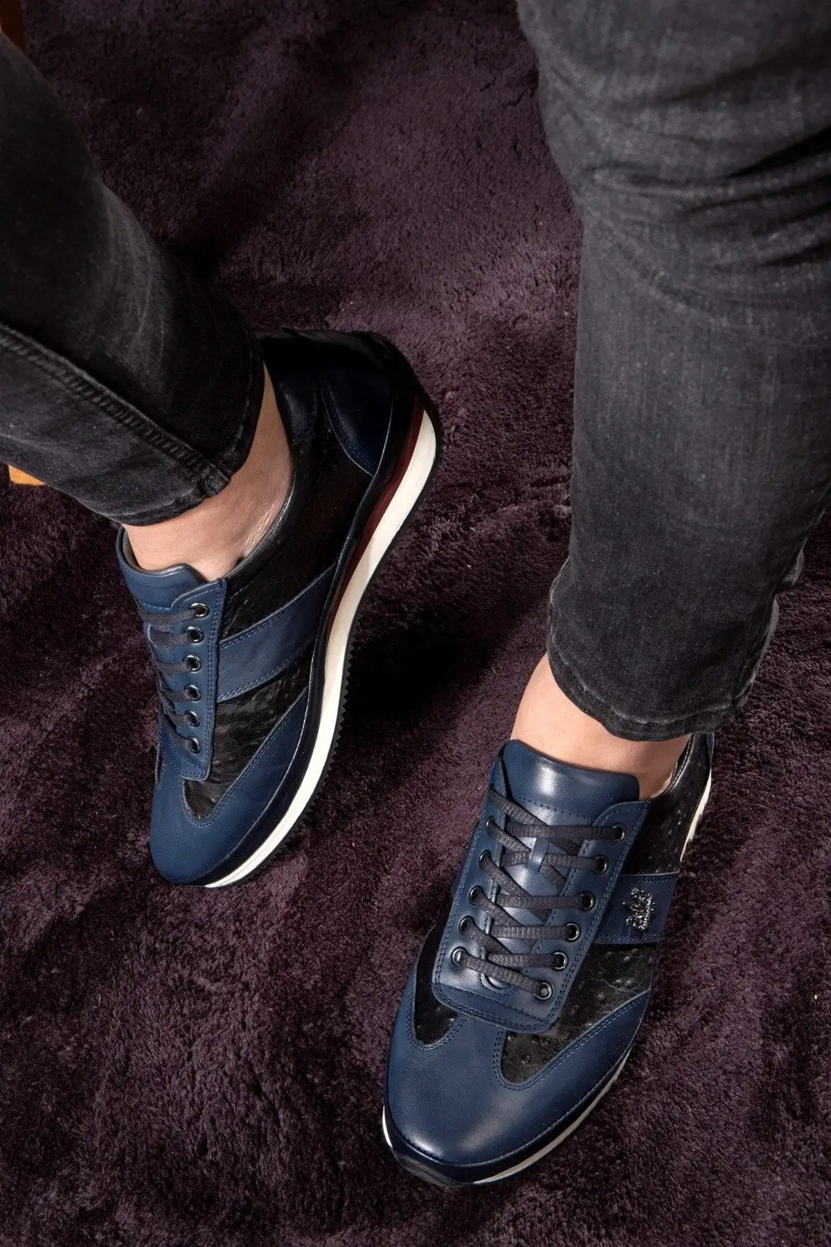 کفش روزانه مردانه چرم طبیعی Ostrich 2، کفش راحتی، کفش 100% چرم - 1870 کفش روزانه مردانه چرم طبیعی Ostrich 2، کفش راحتی، کفش 100% چرم - 1870