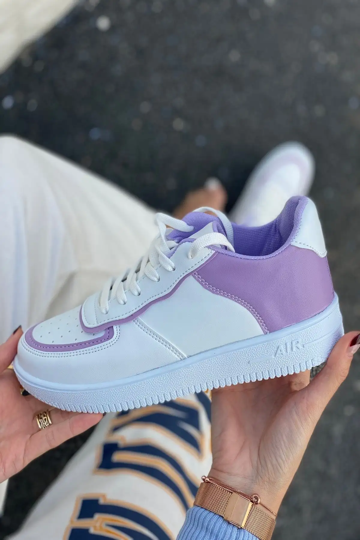 کفش ورزشی پایه هوای سفید (پایه 3 سانتی متر) - 2258 کفش ورزشی پایه هوای سفید (پایه 3 سانتی متر) - 2258